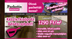 Desktop Screenshot of parkettadiszkont.hu